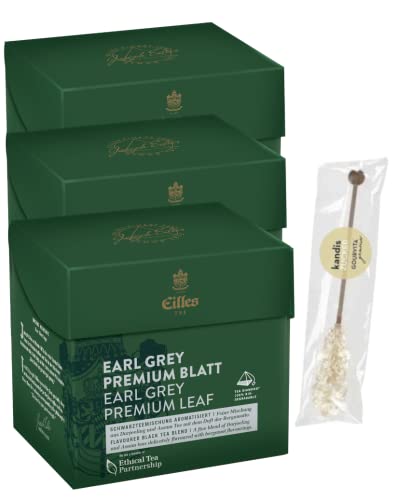 3er-Set TEA DIAMONDS Earl Grey Premium Blatt von Eilles mit Gourvita Moments Kandisstick von Eilles