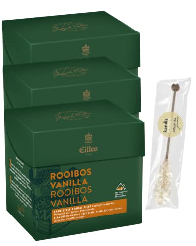 3er-Set TEA DIAMONDS Rooibos Vanilla von Eilles mit Gourvita Moments Kandisstick von Eilles