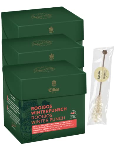 3er-Set TEA DIAMONDS Rooibos Winterpunsch von Eilles mit Gourvita Moments Kandisstick von Eilles