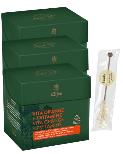 3er-Set TEA DIAMONDS Vita Orange + 7 Vitamine von Eilles mit Gourvita Moments Kandisstick von Eilles