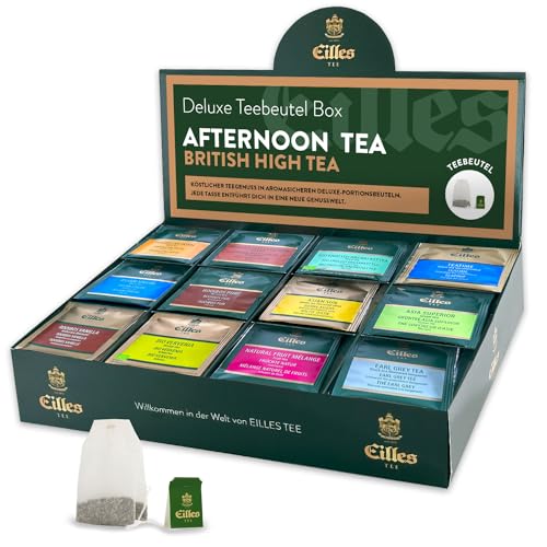 AFTERNOON Mischbox mit 12 Sorten EILLES Teebeutel speziell für British Afternoon Tea von Eilles
