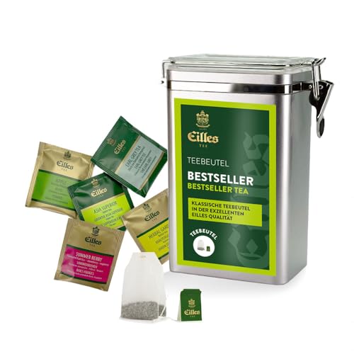 BEST OF Premium Aromadose mit 5 Sorten EILLES Deluxe Teebeutel, 30 Portionen gesamt, wiederverschließbare Dose mit Crystal-Deckel BEST OF Premium Aromadose mit 5 Sorten EILLES Deluxe Teebeutel, 30 Portionen gesamt, wiederverschließbare Dose mit Crystal-Deckel von Eilles