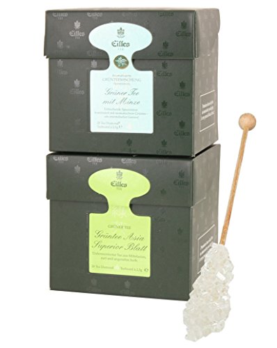 EILLES Minze Superior Tea Diamonds 2er Set mit Grüntee und Gourvita Moments Kandisstick von Eilles
