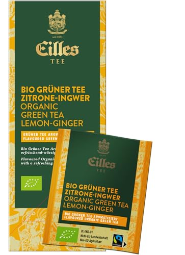 EILLES Teebeutel Grünetee Lemon Ingwer BIO & Fairtrade 2 x 25 Stück von Eilles