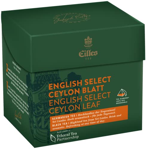 EILLES TEE Tea Diamond ENGLISH SELECT Ceylon Blatt im Pyramidenbeutel, 10x20er Box von Eilles
