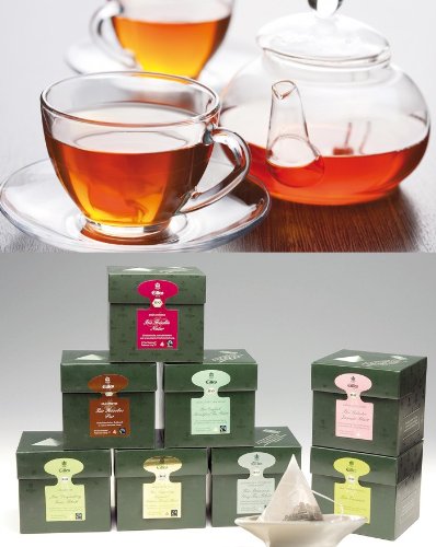 KLASSIKER EILLES Tea Diamonds Probierset mit gratis Teeglas und großem GOURVITA Cookie (Sparset 6 Schachteln mit je 20 Beutel Tee) von Eilles