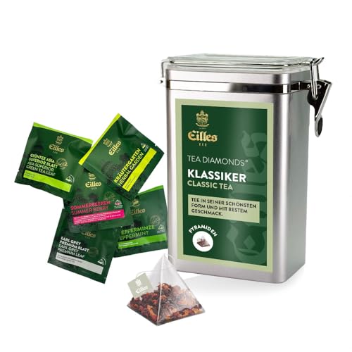 KLASSIKER TEE Premium Aromadose mit 5 Sorten EILLES Tea Diamonds, 15 Portionen gesamt, wiederverschließbare Dose mit Crystal-Deckel KLASSIKER TEE Premium Aromadose mit 5 Sorten EILLES Tea Diamonds, 15 Portionen gesamt, wiederverschließbare Dose mit Crystal-Deckel von Eilles