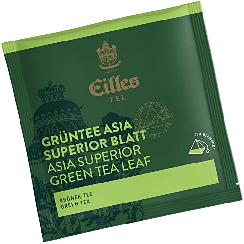 Pyramidenbeutel TEA DIAMONDS Grüntee Asia Superior von Eilles, 50 Stück einzelverpackt von Eilles