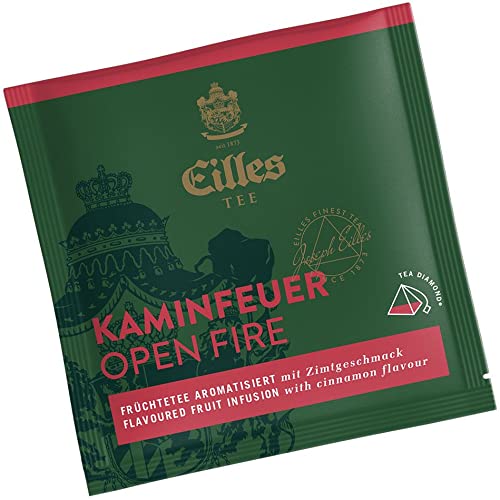 Pyramidenbeutel TEA DIAMONDS Kaminfeuer von Eilles, 50 Stück einzelverpackt von Eilles