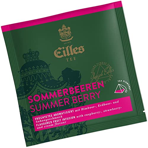 Pyramidenbeutel TEA DIAMONDS Sommerbeeren von Eilles, 50 Stück einzelverpackt von Eilles