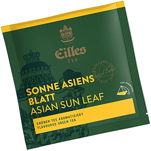 Pyramidenbeutel TEA DIAMONDS Sonne Asiens Blatt von Eilles, 50 Stück einzelverpackt von Eilles