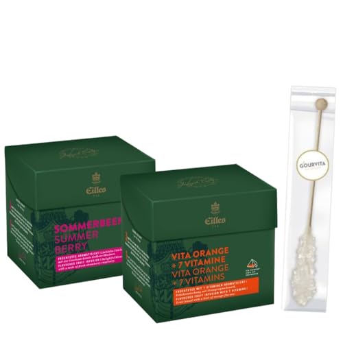 EILLES Sommergenuss Tea Diamonds 2er Set mit Früchtetee und Gourvita Moments Kandisstick von Eilles