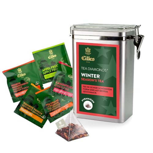WINTER TEE Premium Aromadose mit 5 Sorten EILLES Tea Diamonds, 5 x 3 Portionen, wiederverschließbare Dose mit Crystal-Deckel WINTER TEE Premium Aromadose mit 5 Sorten EILLES Tea Diamonds, 5 x 3 Portionen, wiederverschließbare Dose mit Crystal-Deckel von Eilles