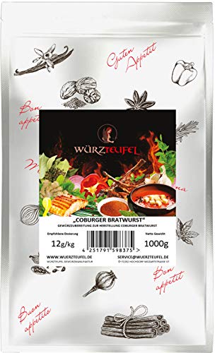 Coburger Bratwurstgewürz, Original Coburger Bratwurst - Gewürz - Zubereitung. Beutel 1000g. (1KG) von Yubaoly