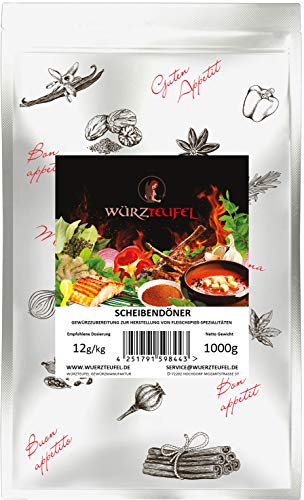 Döner Kebab Gyros Scheibendöner Dönerfleisch - Gewürzzubereitung. Beutel 1000g. (1,0KG) von Yubaoly