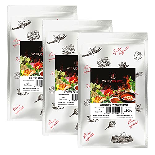 Echter Schwarzkümmel aus Ägypten, ägyptischer Schwarzkümmel. Keimreduziert. Top gereinigt. Spitzenqualität. 3 XL Beutel je 1500g. (4,5KG) Echter Schwarzkümmel aus Ägypten, ägyptischer Schwarzkümmel. Keimreduziert. Top gereinigt. Spitzenqualität. 3 XL Beutel je 1500g. (4,5KG) von Yubaoly