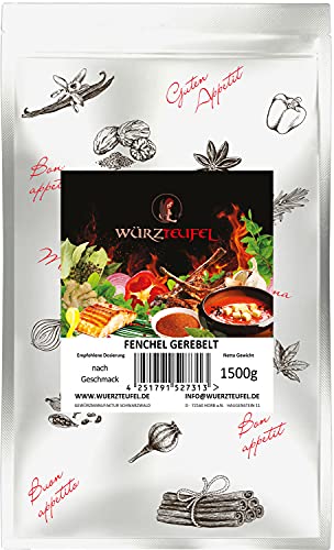 Fenchel geschrotet, Fenchelsamen grob geschrotet, Fenchel aus der Türkei. Beutel 1500g. (1,5KG) von Yubaoly