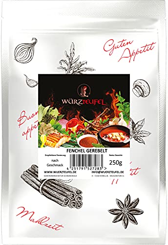 Fenchel geschrotet, Fenchelsamen grob geschrotet, Fenchel aus der Türkei. Beutel 250g. von Eingetragene Warenmarke "Würzteufel"