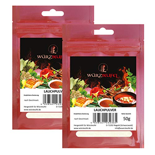 Lauch fein gemahlen, Porreepulver, Lauchpulver, Premiumqualität aus Europäischer Union. 2 Beutel je 50g (100g) von Yubaoly