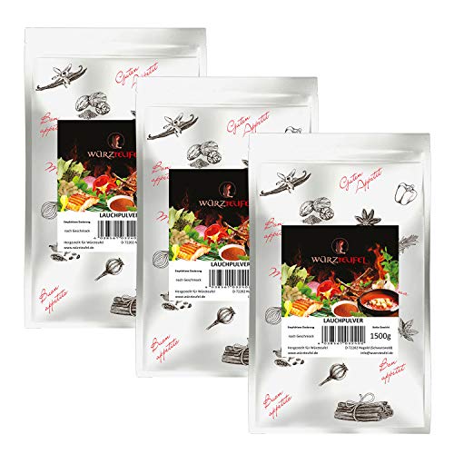 Lauch fein gemahlen, Porreepulver, Lauchpulver, Premiumqualität aus Europäischer Union. 3 Beutel je 1500g. (4,5 KG) von Yubaoly