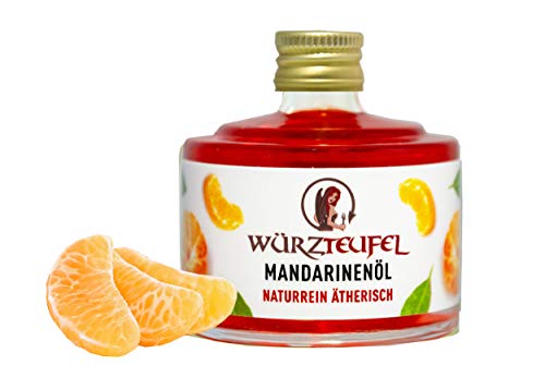 Mandarinenöl reines ätherisches Öl der Mandarine. Süsses Mandarinen - Öl. Glasflasche 40 ml. von Eingetragene Warenmarke "Würzteufel"