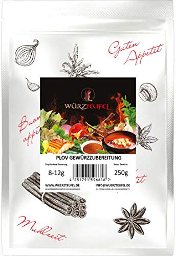 Plov Gewürz Plov, Pallau Pilaw, Pilav, Polow, Pilau Gewürzzubereitung. Beutel 250g. von Eingetragene Warenmarke "Würzteufel"