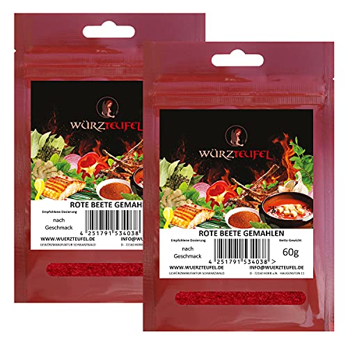 Rote Beete gemahlen Rote Bete Pulver aus Deutschland. 2 Beutel je 60g. (120g) von Yubaoly