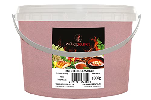 Rote Beete gemahlen Rote Bete Pulver aus Deutschland. PE - Eimer 1600g (1,6 KG) von Yubaoly
