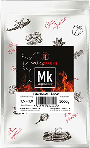Teigfix Soft & Easy. Natürliches Behandlungsmittel für Teig, Pizzateig. Macht Teige geschmeidiger & elastischer. Beutel 1000g (1,0 KG) von Yubaoly