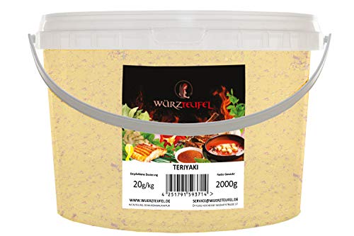 Teriyaki – Gewürzmarinade, pikante japanische Gewürzmischung, Teriyaki - Rub. PE - Eimer 2000g. (2,0 KG) von Yubaoly