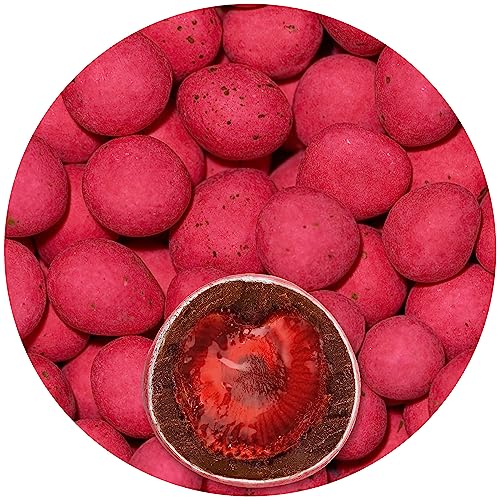 EinsSein® 500g Schokofrüchte Erdbeeren kandiert Schokolade Glückssteine Gastgeschenke Hochzeit Ringe schokolierte Früchte Rohkost Apfelringe Candy Bar Hochzeitsmandeln Schokomandeln Zuckermandeln von EinsSein