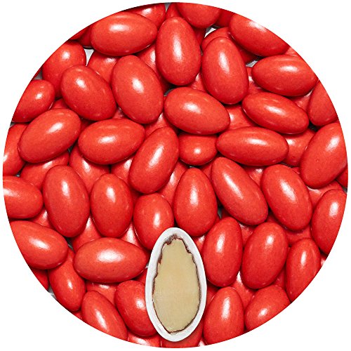 EinsSein 0,5kg Taufmandeln Colorato rot glanz Mandeln Hochzeit Zuckermandeln Bonboniere Confetti Badem sekeri Gastgeschenk Zucker Mandeln Taufmandeln von EinsSein