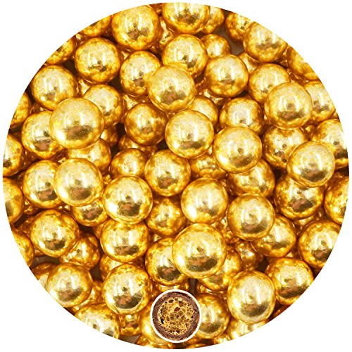 EinsSein 0,35kg Crispy Schokoperlen large gold glanz - ca 1,8 cm große Schokokugeln - Gastgeschenke Hochzeit Taufe Kommunion - Schokodragees Schokolinsen Hochzeitsmandeln Candy Bar Nikah Sekeri mini EinsSein 0,35kg Crispy Schokoperlen large gold glanz - ca 1,8 cm große Schokokugeln - Gastgeschenke Hochzeit Taufe Kommunion - Schokodragees Schokolinsen Hochzeitsmandeln Candy Bar Nikah Sekeri mini von EinsSein