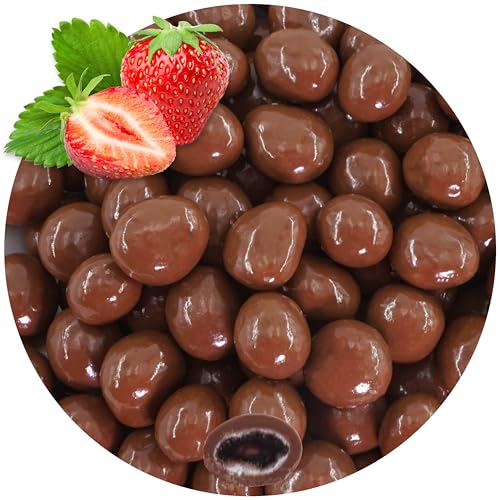 EinsSein 0,4kg Gourmet Schokoerdbeeren | kandierte Erdbeeren mit Vollmilchschokolade | Altervative für gefriergetrocknete Erdbeeren mit Schokolade und mega lecker | schokolierte Schokofrüchte von EinsSein
