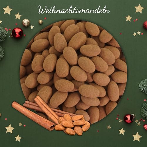 EinsSein 0,4kg Zimtmandeln | Schokomandeln mit Vollmilchschokolade & Zimt Weihnachten | Weihnachtsschokolade Schokolade Weihnachtsmandeln | Gastgeschenke Weihnachten | Geschenke Schokolade Weihnachten von EinsSein