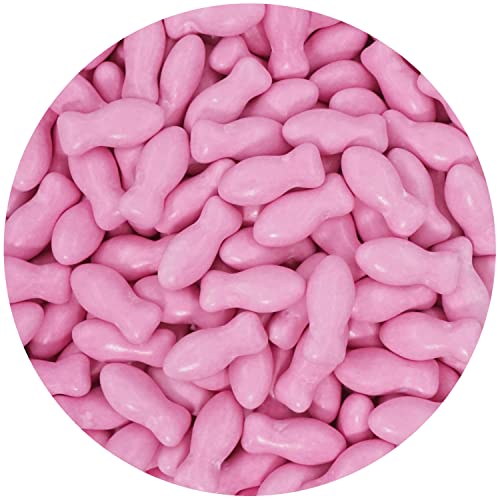 EinsSein 0,5kg Schokodragees Fische pink glanz Gastgeschenke Hochzeit Herz Schokodragees Schokolinsen Hochzeitsmandeln Candy Bar Süssigkeiten Nikah Sekeri mini Herzdragees Schoko Linsen Mandeln von EinsSein