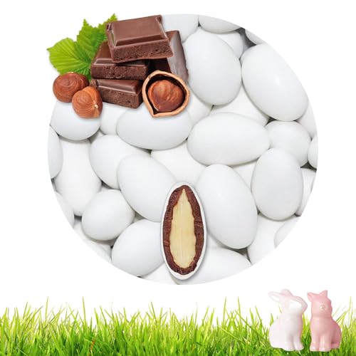 EinsSein 0,5kg Schokoladeneier Osterei Schoko Nougat weiss |Schokoladeneier für Kinder Erwachsene | Schokoei Ei für Ostern | Leckere Ostersüßigkeiten Süßigkeiten für die Osterhasen Suche von EinsSein