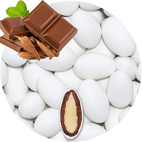 EinsSein 0,5kg Schokomandeln Milchschoko weiss matt Hochzeitsmandeln Mandeln Hochzeit Taufmandeln Gastgeschenke Zuckermandeln Bonboniere Confetti Badem sekeri Gastgeschenk Zucker Candy Bar von EinsSein