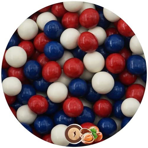 EinsSein 0,7kg Schokobälle Mix Frankreich blau-weiss-rot glanz Schokokugeln Bälle Schoko| EM 2024 Süßigkeiten Fußball Kindergeburtstag, Party| essbare Deko Fanartikel für die Fußball EM in der von EinsSein