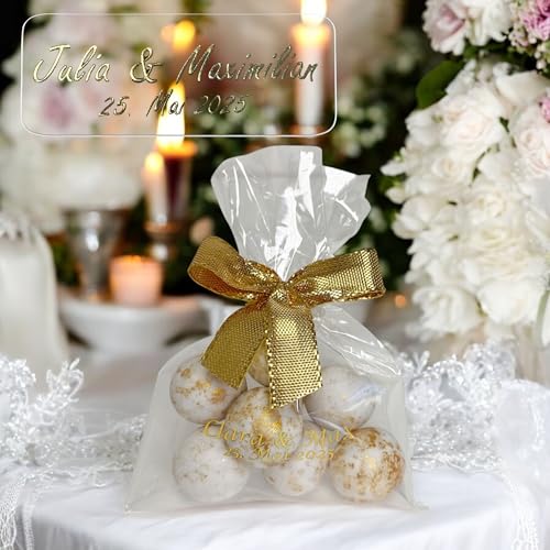 EinsSein 10 Stück Gastgeschenke Hochzeit, Taufe, Babyshower mit Crispy-Schokokugeln weiss-gold splashed schon fertig gefüllt - Bonboniere Hochzeitsmandeln Taufmandeln Kommunion Konfirmation Babyparty EinsSein 10 Stück Gastgeschenke Hochzeit, Taufe, Babyshower mit Crispy-Schokokugeln weiss-gold splashed schon fertig gefüllt - Bonboniere Hochzeitsmandeln Taufmandeln Kommunion Konfirmation Babyparty von EinsSein