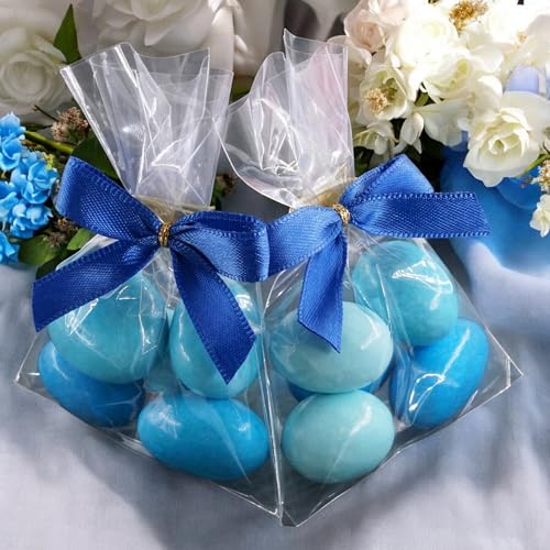 EinsSein 10 Stück Gastgeschenke Hochzeit, Taufe, Babyshower mit Schokomandeln hellblau-blau schon fertig gefüllt - Bonboniere Hochzeitsmandeln Taufmandeln Kommunion Konfirmation Babyparty EinsSein 10 Stück Gastgeschenke Hochzeit, Taufe, Babyshower mit Schokomandeln hellblau-blau schon fertig gefüllt - Bonboniere Hochzeitsmandeln Taufmandeln Kommunion Konfirmation Babyparty von EinsSein