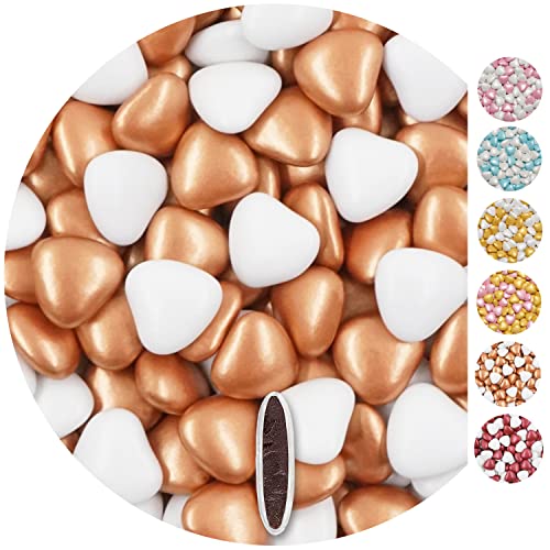 EinsSein 1kg Schokoherzen Dragees Mix medium weiss-bronzegold pearl Gastgeschenke Hochzeit, Taufe, Kommunion, Kindergeburtstag | Schokodragees, Dragees in Herzform bzw. Schokolinsen als Ersatz für EinsSein 1kg Schokoherzen Dragees Mix medium weiss-bronzegold pearl Gastgeschenke Hochzeit, Taufe, Kommunion, Kindergeburtstag | Schokodragees, Dragees in Herzform bzw. Schokolinsen als Ersatz für von EinsSein