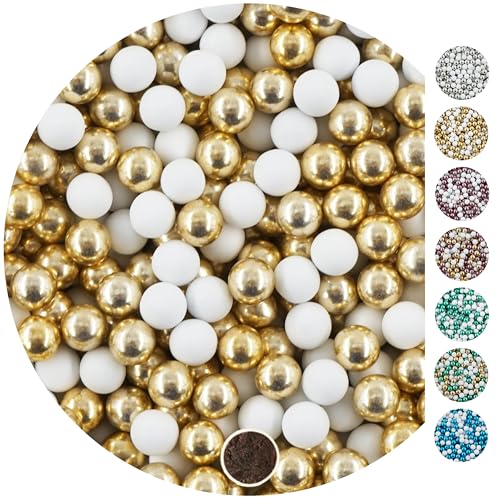 EinsSein 1kg Schokokugeln Mix mini weiss-gold metallic 1 cm | Gastgeschenke Hochzeit, Taufe, Kommunion, Konfirmation perfekt für Reagenzgläser | Alternative für Schokolinsen, Hochzeitsmandeln, EinsSein 1kg Schokokugeln Mix mini weiss-gold metallic 1 cm | Gastgeschenke Hochzeit, Taufe, Kommunion, Konfirmation perfekt für Reagenzgläser | Alternative für Schokolinsen, Hochzeitsmandeln, von EinsSein