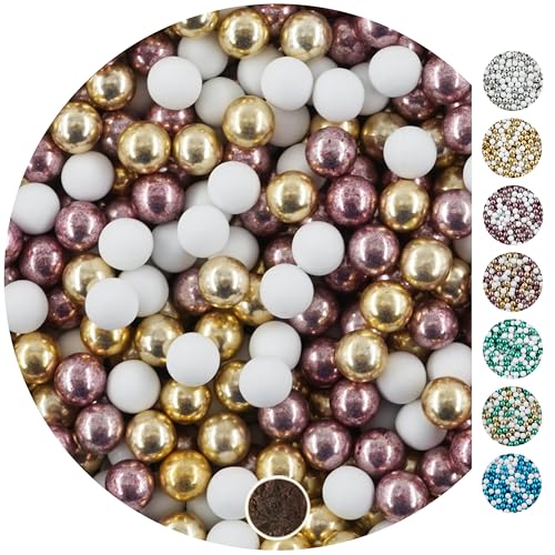 EinsSein 1kg Schokokugeln Mix mini weiss-gold-rosa metallic 1 cm | Gastgeschenke Hochzeit, Taufe, Kommunion, Konfirmation perfekt für Reagenzgläser | Alternative für Schokolinsen, Hochzeitsmandeln, EinsSein 1kg Schokokugeln Mix mini weiss-gold-rosa metallic 1 cm | Gastgeschenke Hochzeit, Taufe, Kommunion, Konfirmation perfekt für Reagenzgläser | Alternative für Schokolinsen, Hochzeitsmandeln, von EinsSein