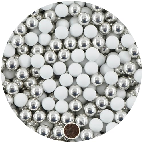 EinsSein 1kg Schokokugeln Mix mini weiss-silber metallic 1 cm | Gastgeschenke Hochzeit, Taufe, Kommunion, Konfirmation perfekt für Reagenzgläser | Alternative für Schokolinsen, Hochzeitsmandeln, EinsSein 1kg Schokokugeln Mix mini weiss-silber metallic 1 cm | Gastgeschenke Hochzeit, Taufe, Kommunion, Konfirmation perfekt für Reagenzgläser | Alternative für Schokolinsen, Hochzeitsmandeln, von EinsSein