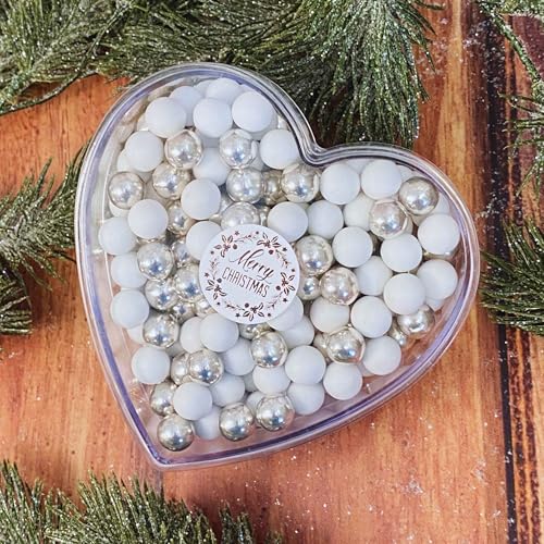 EinsSein 0,14kg Schokolade Weihnachts-Herz Weihnachtsgeschenk Merry Christmas weiss-silber | Nikolausgeschenk, Wichtelgeschenk Schokokugeln | kleine Geschenke für Weihnachten | Nikolaus christmas EinsSein 0,14kg Schokolade Weihnachts-Herz Weihnachtsgeschenk Merry Christmas weiss-silber | Nikolausgeschenk, Wichtelgeschenk Schokokugeln | kleine Geschenke für Weihnachten | Nikolaus christmas von EinsSein