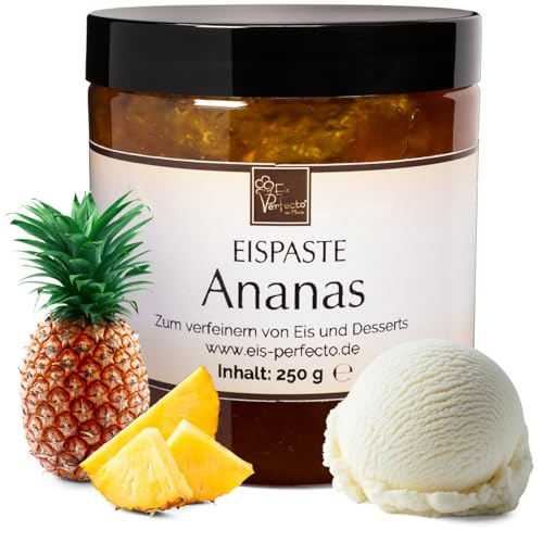 Ananas Eispaste Eis Aroma für leckeres Eis Desserts Spritzige Getränke Pralinen Zum Verfeinern von Eis Getränke Kuchen Tortencremes Eiscreme Inhalt 250 g Ananas Eispaste Eis Aroma für leckeres Eis Desserts Spritzige Getränke Pralinen Zum Verfeinern von Eis Getränke Kuchen Tortencremes Eiscreme Inhalt 250 g von Eis Perfecto