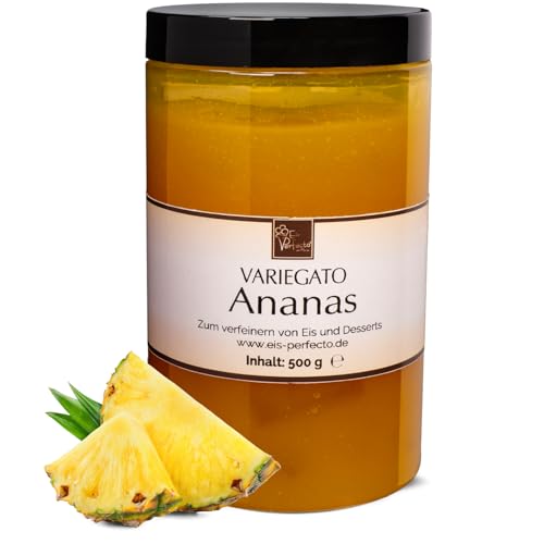 Ananas Variegato zum marmorieren für selbstgemachtes leckeres Eis │ MEGA GESCHMACK│ Pimpe deine Eis, Desserts, Getränke uvm mit einer extra Portion Geschmack auf │ Inhalt 500 g von Eis Perfecto