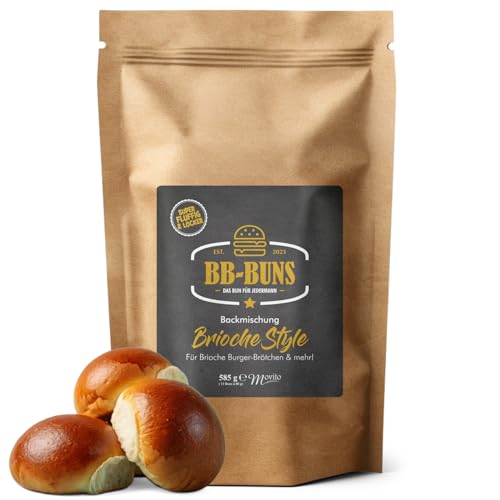 BB-Buns Backmischung für 12 perfekte Burger-Buns zum selber backen mit Videoanleitung Top Ergebnisse super locker und fluffig frei von künstlichen Zusatzstoffen von Eis Perfecto