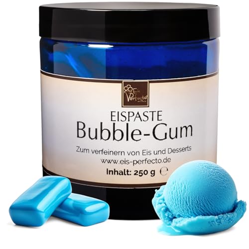 Bubble Gum Eispaste Aroma Variegatos Eis Desserts Pralinen Zum Verfeinern von leckerem Eis Getränke Kuchen Kekse Tortencremes Eiscremes uvm. Inhalt 250 g von Eis Perfecto